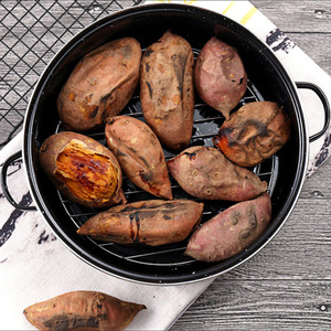 烤红薯烤炉家用烤地瓜土豆板栗玉米锅燃气加厚铸铁烤锅烤红薯神器