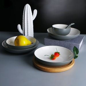 敏杨碗碟套装 家用简约欧式北欧风格盘子碗加厚碗碟家用 散瓷组合