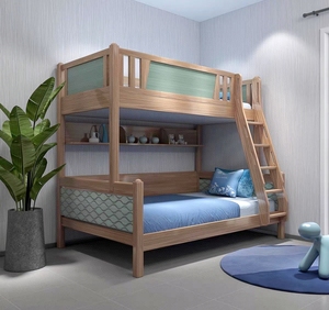 儿童上下床双层床实木高低床简约上下铺两层床七彩人生儿童床