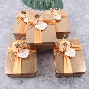 结婚糖果婚礼喜糖铁盒子可放烟长方礼盒装礼品空盒创意定制伴手礼