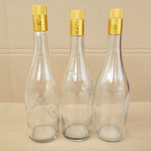 新款酒瓶 一斤白酒瓶500ml空酒瓶子手压盖密封酒瓶包装玻璃空酒瓶