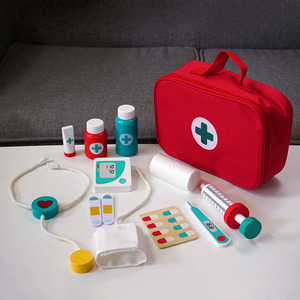 出口儿童过家家医药包仿真木质玩具角色扮演医生打针听诊器3-6岁
