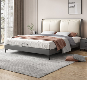 科技布床1米8双人主卧婚床现代简约1.5m皮床轻奢储物免洗布艺大床
