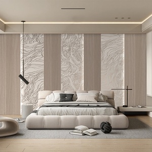 3d立体仿木板木纹墙纸现代轻奢金线客厅沙发电视背景墙布床头壁纸