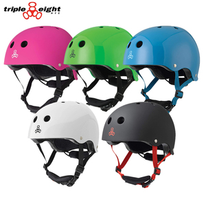 美国Triple eight 888轮滑滑板头盔T8儿童平衡车单车可调头围头盔