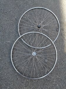 26寸24寸不锈钢单速自行车轮组不锈钢车圈辐条前后14齿单速花鼓