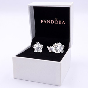 Pandora潘多拉纯银星星耳钉女友气质圆脸显瘦290597CZ情人节礼物