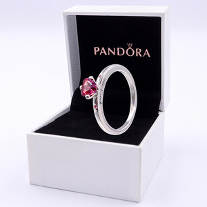 pandora潘多拉戒指你和我红心刻字戒指196574CZRMX生日情人节礼物