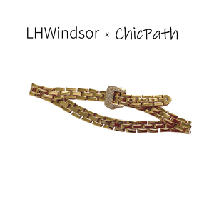 LHWindsor温莎珠宝腰带锁链金色手链Buckle up女小众设计感轻奢