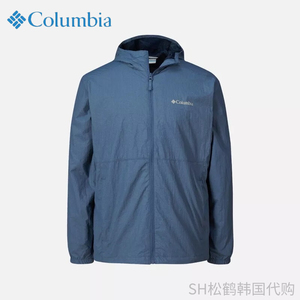 韩国Columbia哥伦比亚2024新款男装春秋季防风衣夹克户外连帽外套