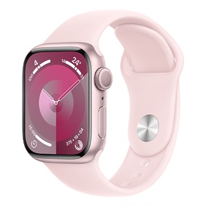 Apple/苹果 Apple Watch Series 9；粉色铝金属表壳；亮粉色运动型表带