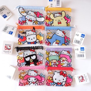 50周年Hello Kitty限定日本Sanrio三丽鸥PVC笔袋夹链袋迷你收纳袋