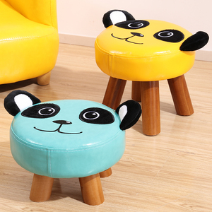 卡通儿童小凳子家用圆凳动物可爱时尚创意脚凳实木垫脚凳椅子板凳