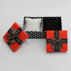 彩色手表盒子蝴蝶结纸质首饰盒单个天地盖手链串礼品饰品包装纸盒