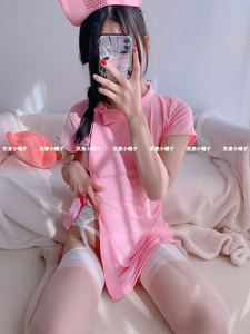 性感粉色护士服睡裙角色扮演cosplay网红纯欲变装cos服女医生制服