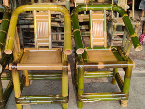 竹制品竹椅复古太师椅靠椅子竹凳子竹编凳子乘凉椅休闲椅麻将椅