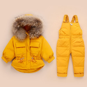 宝宝羽绒服套装两件套儿童女童0一1-3岁婴幼儿冬装男小童装潮反季