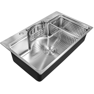 厨房水槽套餐大单槽304不锈钢洗菜盆洗碗池日式加厚水斗台下家用