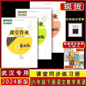 2024长江课堂作业六6年级下册语文数学人教英语joinin剑桥外研版