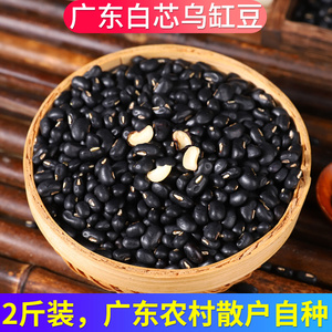 广东乌缸豆农家自产纯天然黑眉豆黑缸豆黑饭豆老品种白芯小黑豆