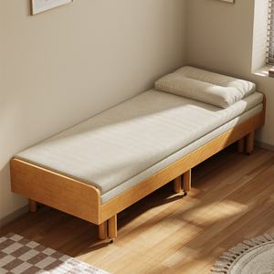 小户型伸缩床实木沙发床架子多功能单人沙发变床坐卧两用窄沙发床