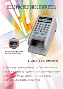 香港支票打印机英文支票机多国币电子支票機小型打支票打印机包邮