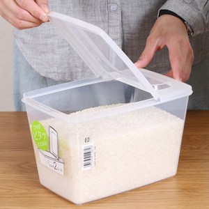 日本进口NAKAYA 2kg翻盖小米桶 大米杂粮收纳盒 家用装米桶储米箱