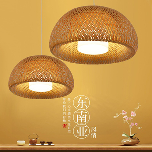 新中式竹艺吊灯创意小灯笼东南亚餐厅过道客厅阳台日式个性竹子灯