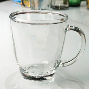 玻璃杯家用耐高温大囗径容量带把手咖啡手柄杯子高档水杯2024新款