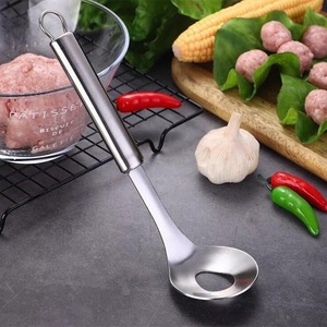 加厚不锈钢肉丸勺压挤丸子神器鱼丸制作家用模具勺子厨房小工具炸