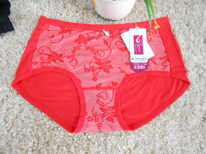 紫红天5096莫代尔面料舒适透气型女士中腰内裤（6件包邮）