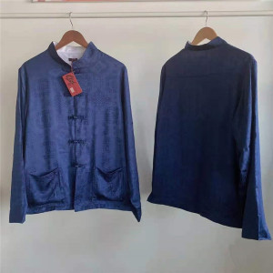 现货CLOT BLUE SILK 蓝丝绸衬衫香港限定中国风唐装盘扣男女外套
