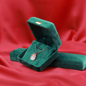 墨绿金丝绒盒 超软绒包铁胚 戒指盒定做 项链盒吊坠盒 手镯盒定制