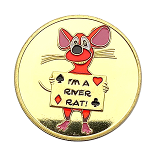 拉斯维加斯鼠年动物筹码镀金幸运纪念币 收藏币金币卡通硬币
