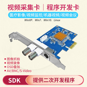 SV2000E视频开发采集卡AV/BNC/S端子输入SDK开发医疗图像视频会议摄像头模拟拟信号捕获卡支持VB/VC++等