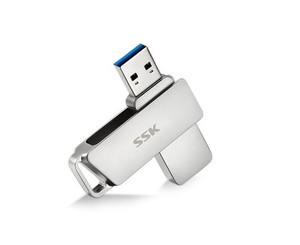 SSK飚王 SFD010高速旋转金属USB3.0 64G U盘商务学生∪盘礼品定制