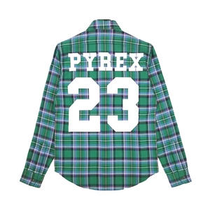 小矮人 PYREX 23 Virgil 绿色格子长袖衬衫 宽松外套 GD EDC同款