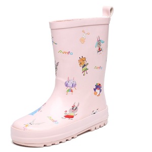 儿童高档粉色黑色迷彩色涂鸦男孩女孩橡胶雨鞋水鞋雨靴