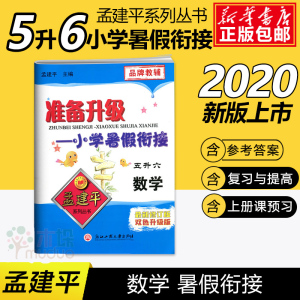 2020孟建平准备升级小学暑假衔接五升六数学5升6暑假衔接教材小学生暑假作业本练习册暑假培训辅导资料书五年级升六年级