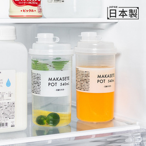 日本进口冷水壶密封随身杯冰箱冷藏果汁饮料分装瓶冷萃冷泡壶水瓶