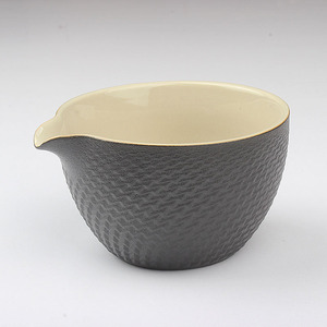 库存处理黑陶纹路特色公道杯陶瓷分茶器单个功夫茶具创意复古中式