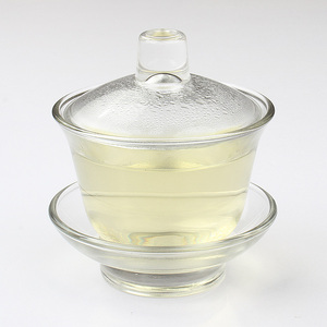 销量便宜卖12.9元耐高温玻璃三才盖碗单个功夫泡茶碗简约中式创意