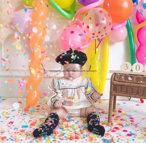野餐气球ins风气球布置长条气球彩色拉串生日派对宝宝一周岁儿童