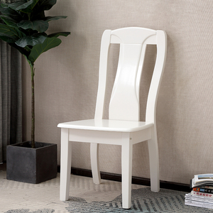 实木餐椅中式家用餐桌椅白色靠背椅书桌椅原木凳子现代简约椅子