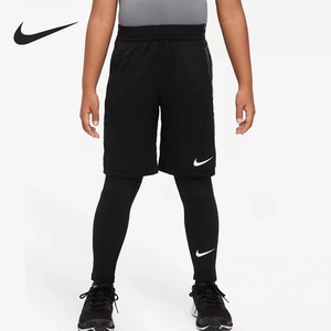 Nike/耐克中大童速干男女孩训练紧身裤运动长裤DM8530-010