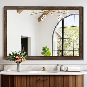 美式卫生间镜子贴墙卫浴镜家用厕所挂墙式镜子洗漱台洗手间浴室镜