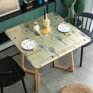 正方形桌布防水防油防烫免洗pvc不透明桌垫方桌布方桌子家用北欧