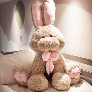 正版邦尼兔大号粉色兔子玩偶摆件毛绒玩具520送女孩睡觉抱枕公仔