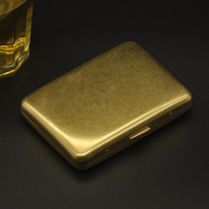 KUBOY酷宝铜质烟盒16支装金属夹片小巧薄款控烟型个性定制礼品
