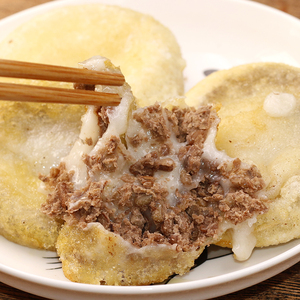 豆粑农家豆沙粑粑 贵州特产小吃纯糯米手工糍粑油炸吧 咸味豆沙窝